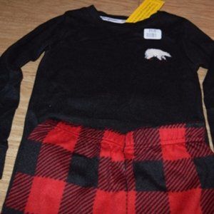 NEW, never used. Children/Girls size 6 Red & Black PJs